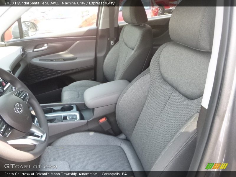 Machine Gray / Espresso/Gray 2020 Hyundai Santa Fe SE AWD
