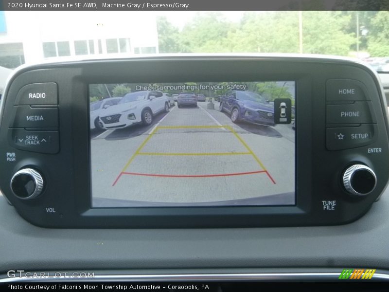 Machine Gray / Espresso/Gray 2020 Hyundai Santa Fe SE AWD