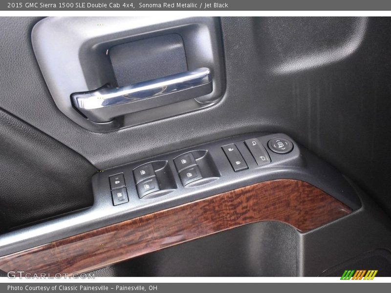Sonoma Red Metallic / Jet Black 2015 GMC Sierra 1500 SLE Double Cab 4x4