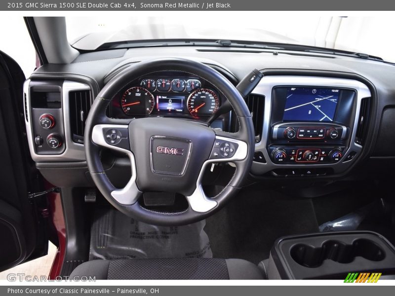 Sonoma Red Metallic / Jet Black 2015 GMC Sierra 1500 SLE Double Cab 4x4