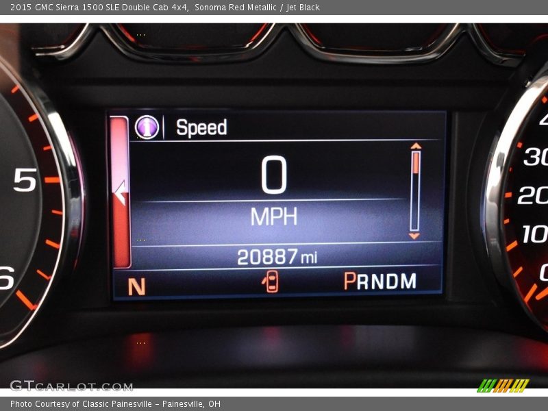 Sonoma Red Metallic / Jet Black 2015 GMC Sierra 1500 SLE Double Cab 4x4