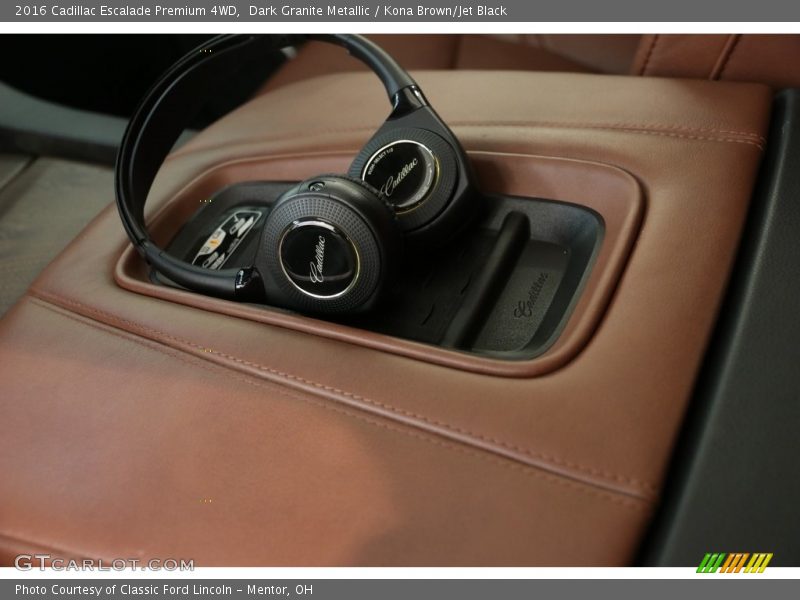 Dark Granite Metallic / Kona Brown/Jet Black 2016 Cadillac Escalade Premium 4WD