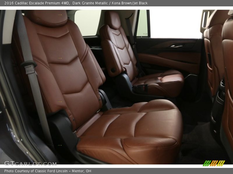 Dark Granite Metallic / Kona Brown/Jet Black 2016 Cadillac Escalade Premium 4WD