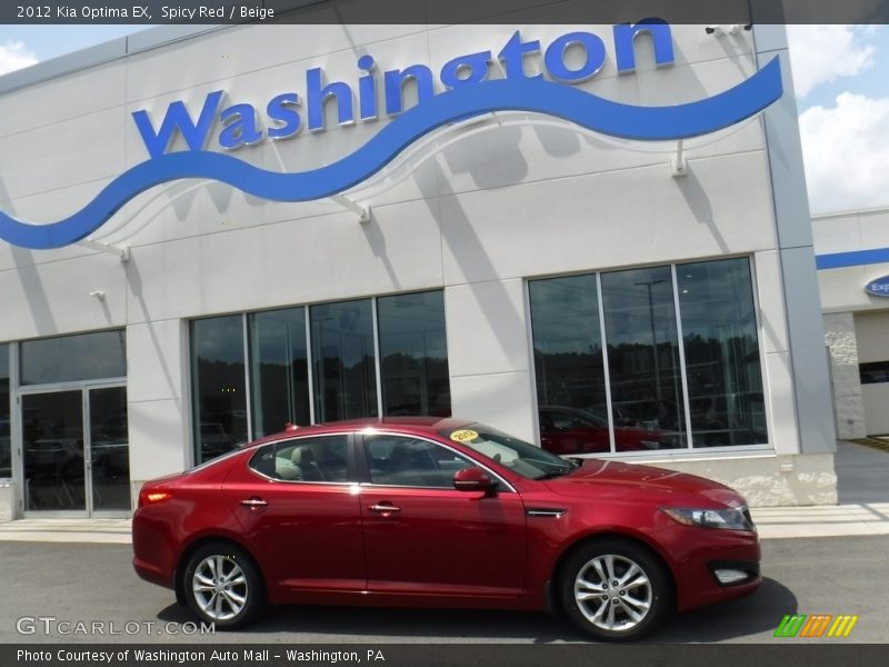 Spicy Red / Beige 2012 Kia Optima EX