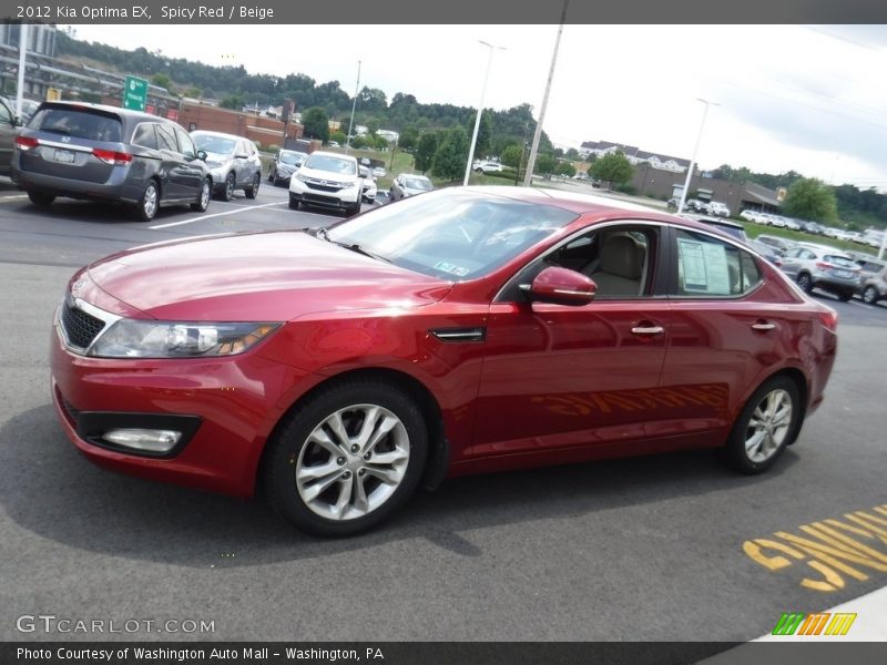 Spicy Red / Beige 2012 Kia Optima EX