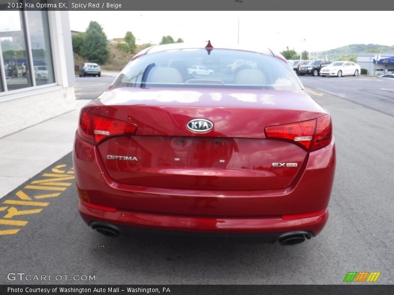 Spicy Red / Beige 2012 Kia Optima EX