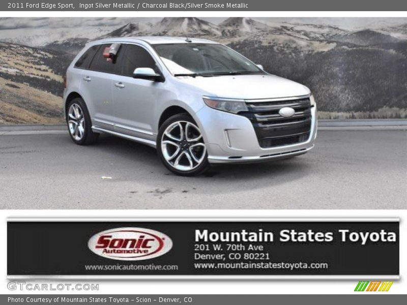 Ingot Silver Metallic / Charcoal Black/Silver Smoke Metallic 2011 Ford Edge Sport