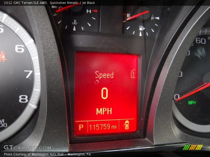Quicksilver Metallic / Jet Black 2012 GMC Terrain SLE AWD
