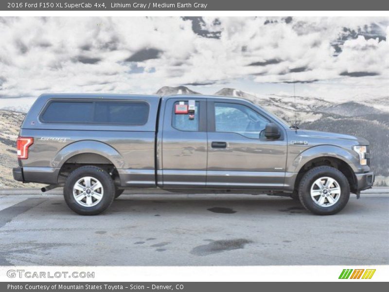 Lithium Gray / Medium Earth Gray 2016 Ford F150 XL SuperCab 4x4