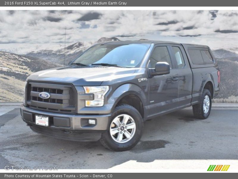 Lithium Gray / Medium Earth Gray 2016 Ford F150 XL SuperCab 4x4