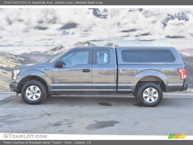 Lithium Gray / Medium Earth Gray 2016 Ford F150 XL SuperCab 4x4