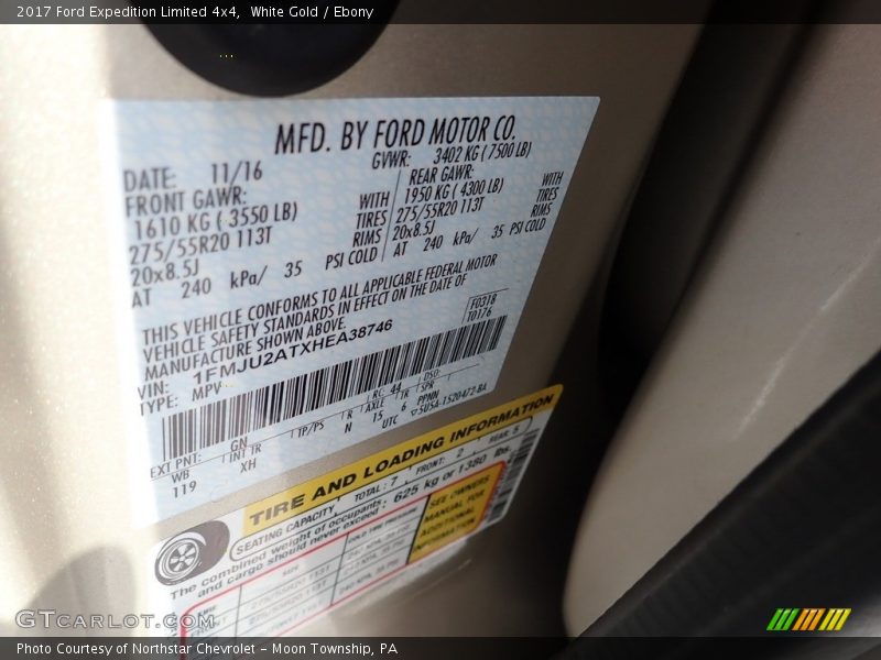 White Gold / Ebony 2017 Ford Expedition Limited 4x4