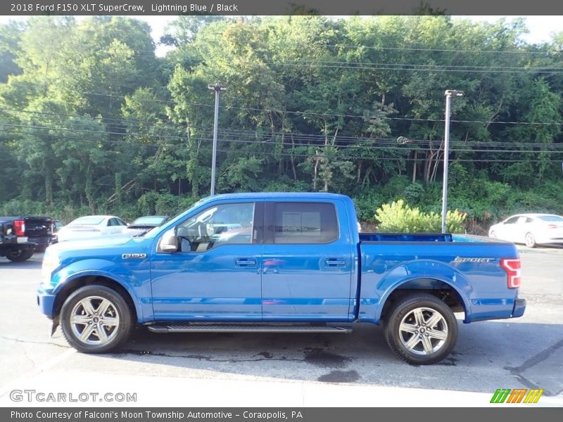 Lightning Blue / Black 2018 Ford F150 XLT SuperCrew