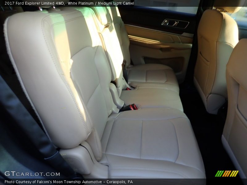White Platinum / Medium Light Camel 2017 Ford Explorer Limited 4WD
