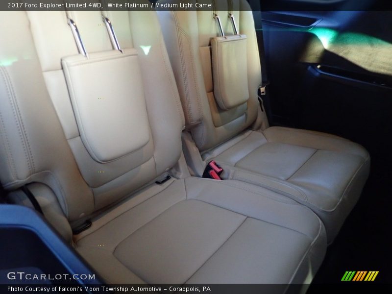 White Platinum / Medium Light Camel 2017 Ford Explorer Limited 4WD