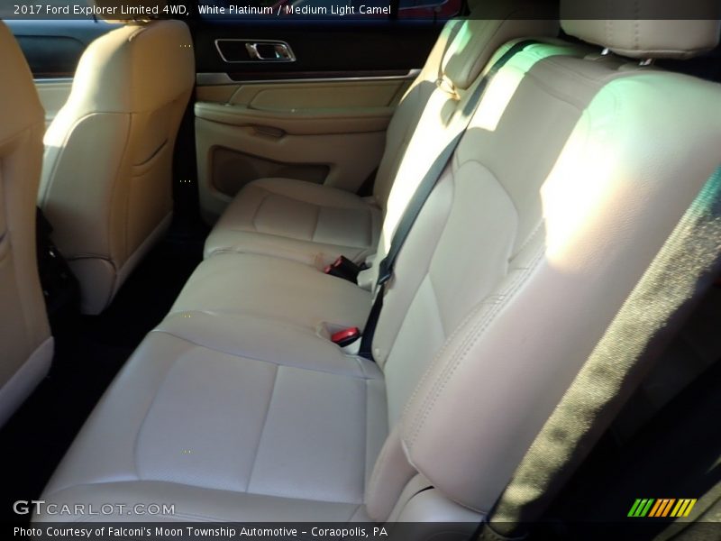 White Platinum / Medium Light Camel 2017 Ford Explorer Limited 4WD