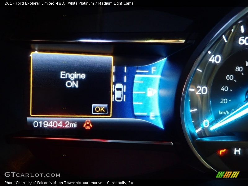 White Platinum / Medium Light Camel 2017 Ford Explorer Limited 4WD