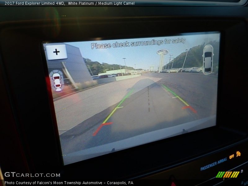 White Platinum / Medium Light Camel 2017 Ford Explorer Limited 4WD