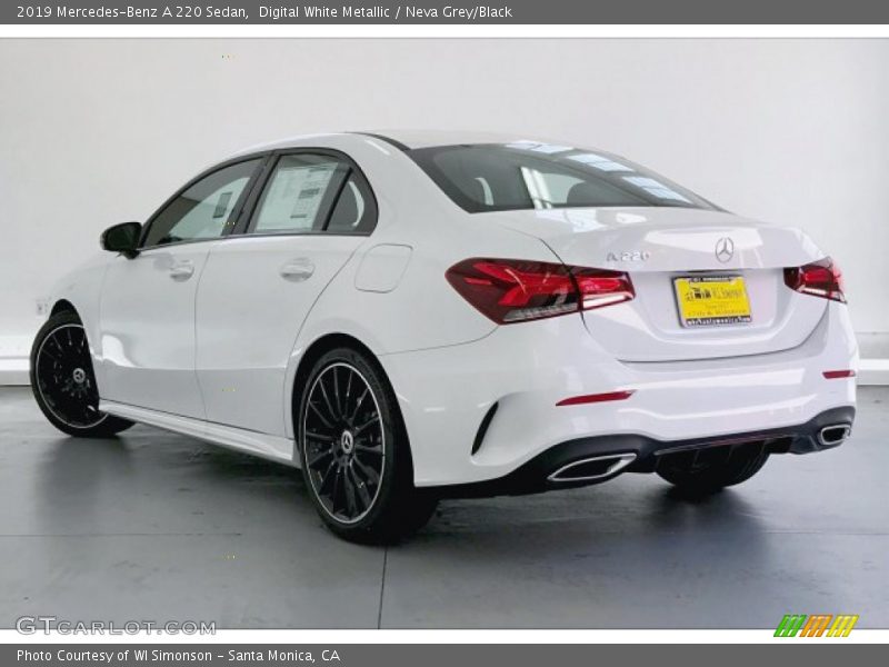 Digital White Metallic / Neva Grey/Black 2019 Mercedes-Benz A 220 Sedan