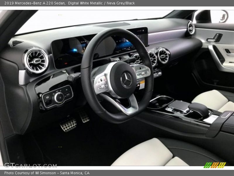 Digital White Metallic / Neva Grey/Black 2019 Mercedes-Benz A 220 Sedan