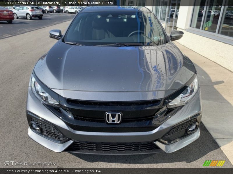 Polished Metal Metallic / Black 2019 Honda Civic EX Hatchback