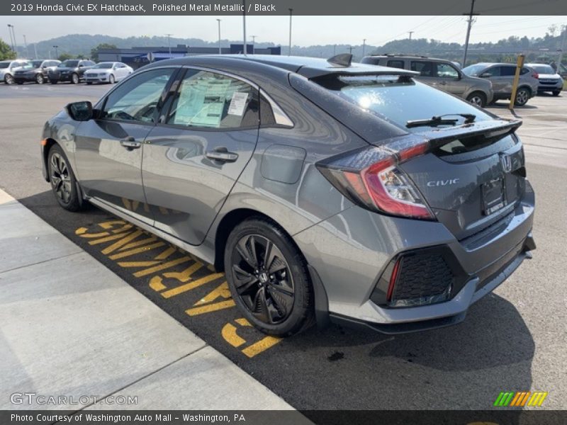Polished Metal Metallic / Black 2019 Honda Civic EX Hatchback
