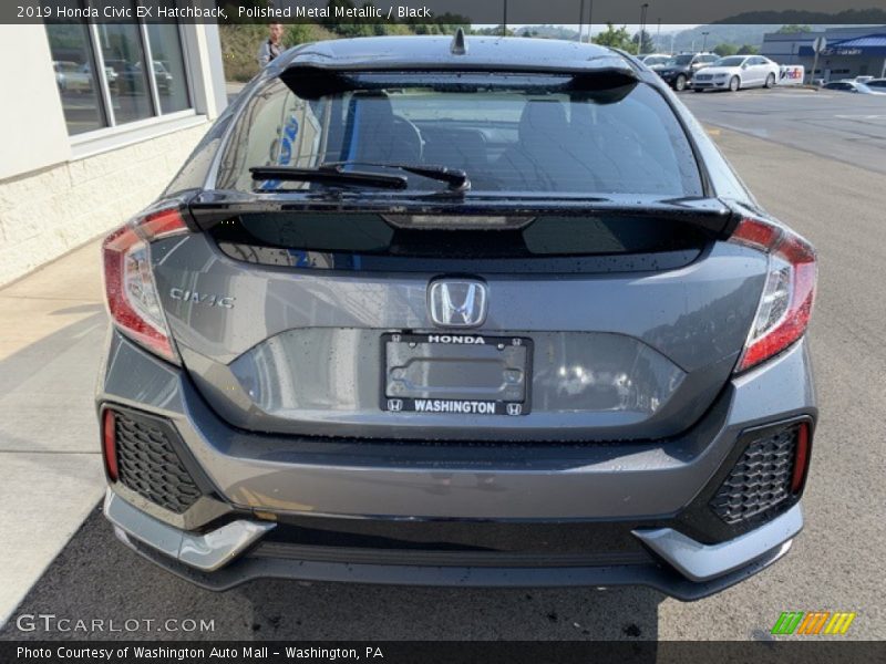 Polished Metal Metallic / Black 2019 Honda Civic EX Hatchback