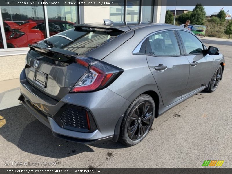 Polished Metal Metallic / Black 2019 Honda Civic EX Hatchback