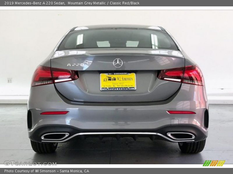 Mountain Grey Metallic / Classic Red/Black 2019 Mercedes-Benz A 220 Sedan