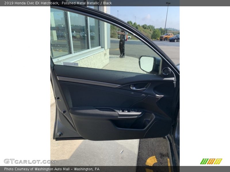 Polished Metal Metallic / Black 2019 Honda Civic EX Hatchback
