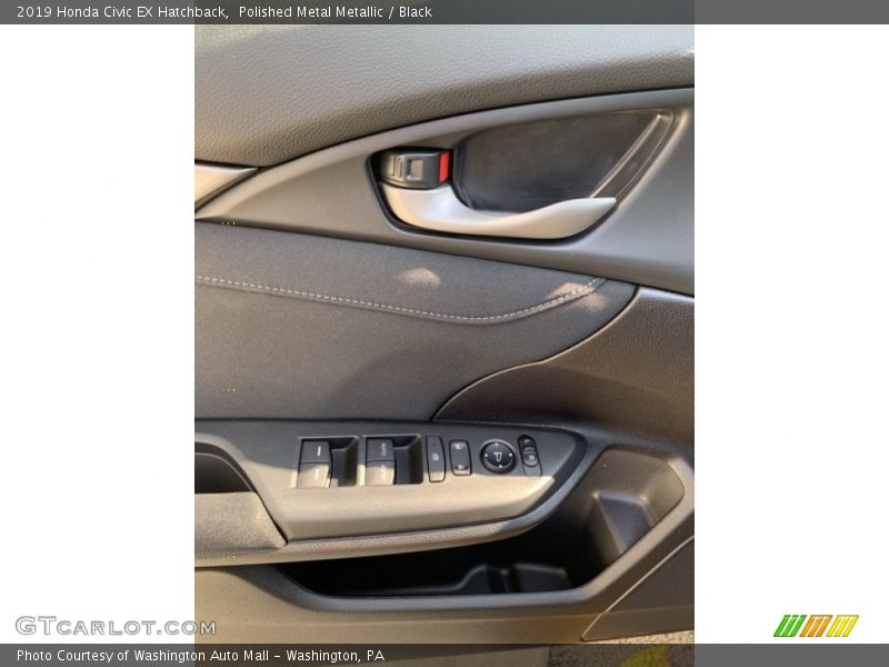 Polished Metal Metallic / Black 2019 Honda Civic EX Hatchback