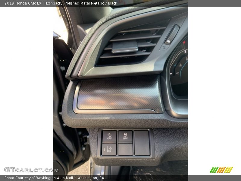 Polished Metal Metallic / Black 2019 Honda Civic EX Hatchback