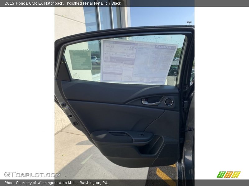 Polished Metal Metallic / Black 2019 Honda Civic EX Hatchback
