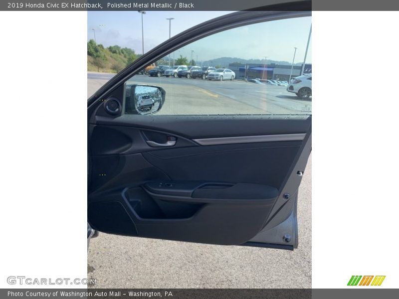 Polished Metal Metallic / Black 2019 Honda Civic EX Hatchback