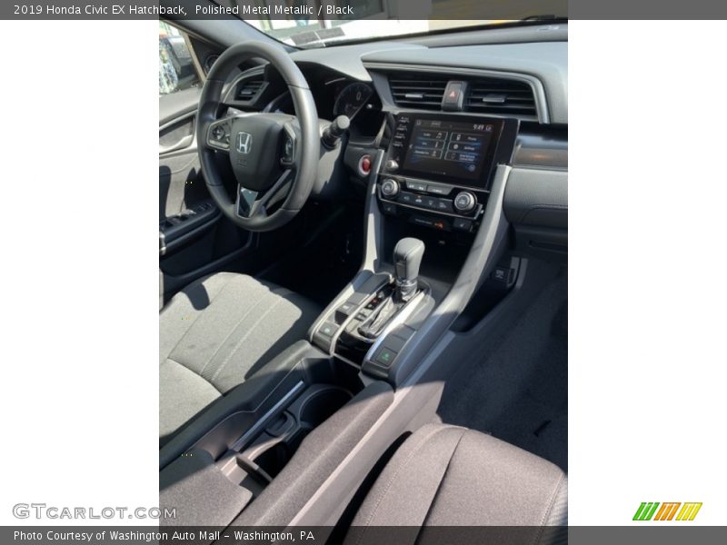 Polished Metal Metallic / Black 2019 Honda Civic EX Hatchback