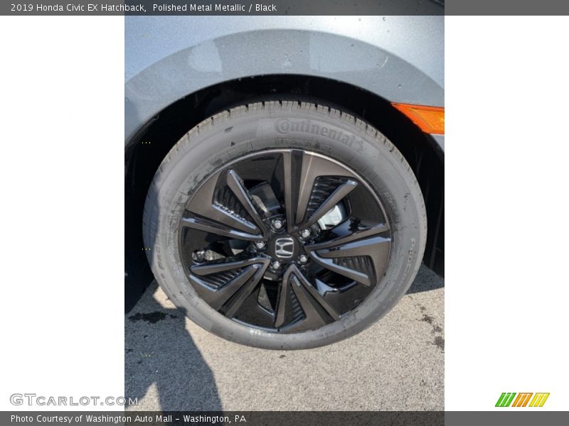 Polished Metal Metallic / Black 2019 Honda Civic EX Hatchback