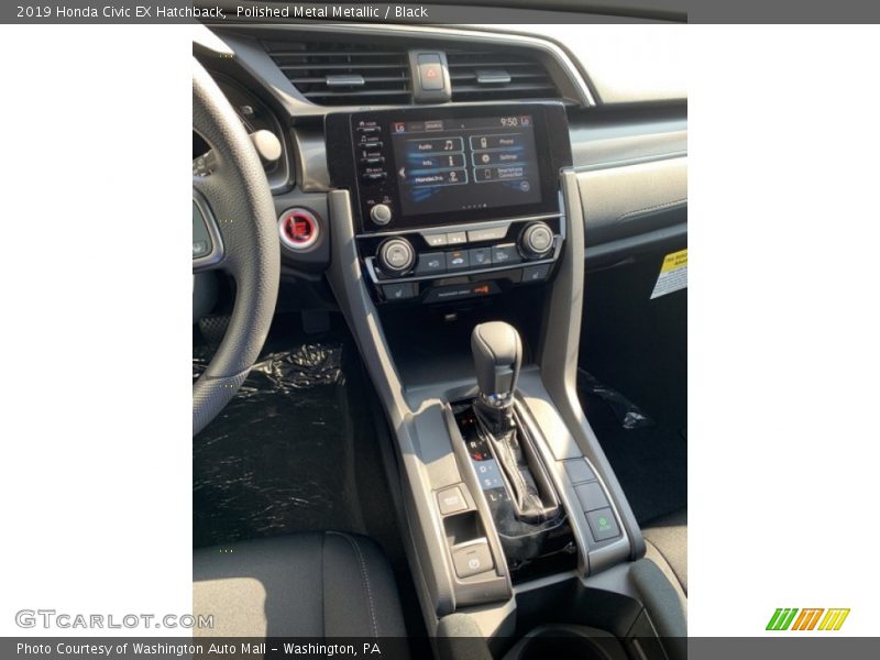 Polished Metal Metallic / Black 2019 Honda Civic EX Hatchback