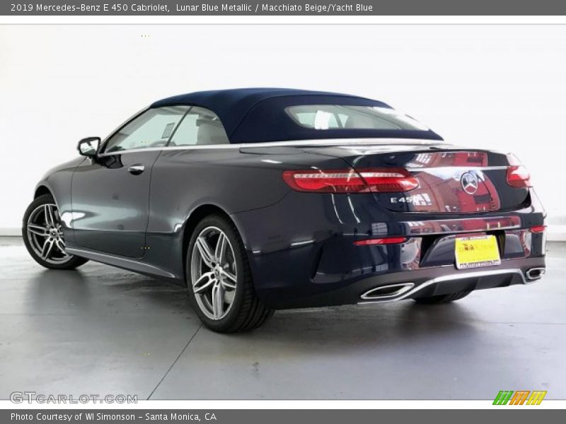 Lunar Blue Metallic / Macchiato Beige/Yacht Blue 2019 Mercedes-Benz E 450 Cabriolet