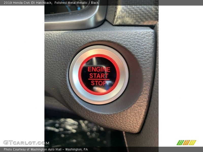 Polished Metal Metallic / Black 2019 Honda Civic EX Hatchback