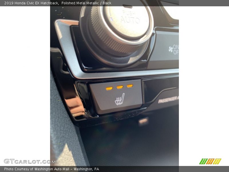Polished Metal Metallic / Black 2019 Honda Civic EX Hatchback