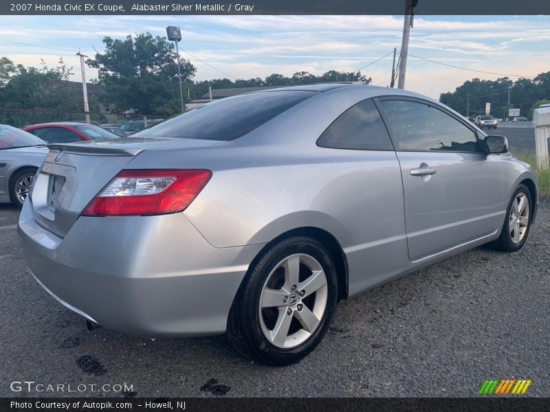 Alabaster Silver Metallic / Gray 2007 Honda Civic EX Coupe