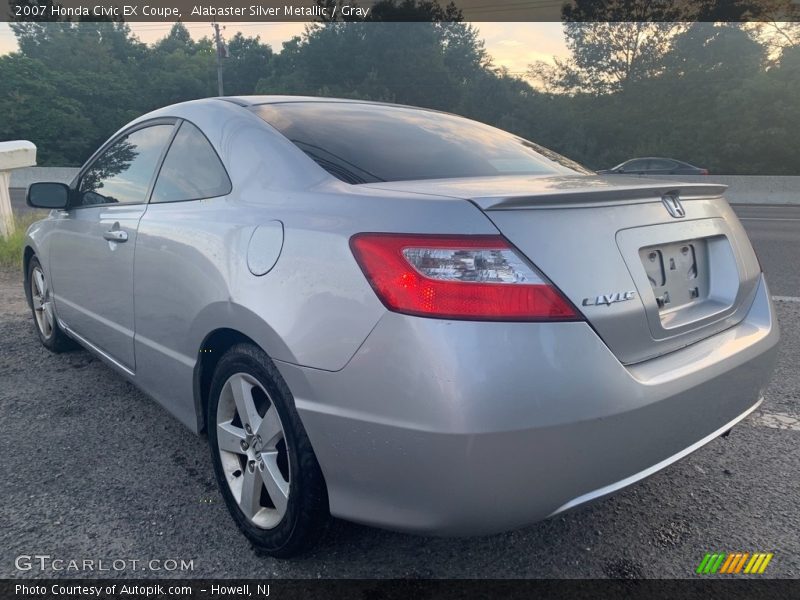 Alabaster Silver Metallic / Gray 2007 Honda Civic EX Coupe