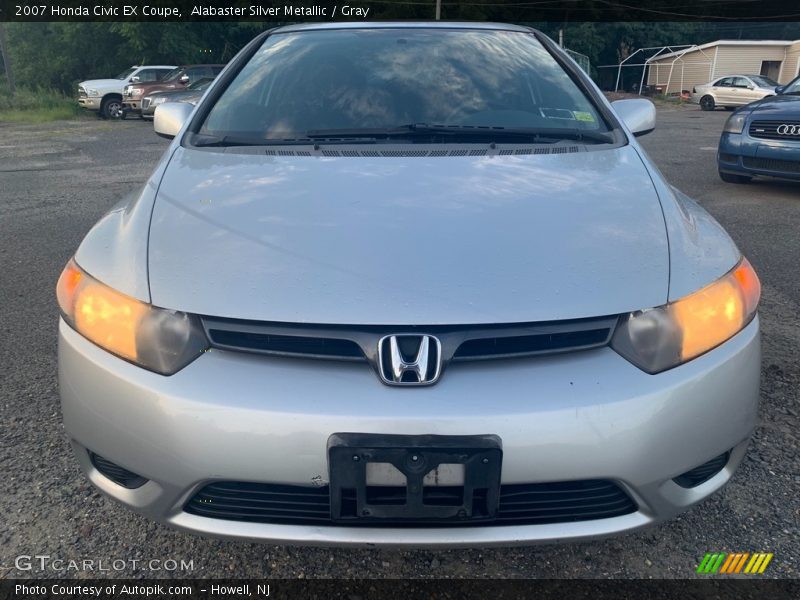 Alabaster Silver Metallic / Gray 2007 Honda Civic EX Coupe