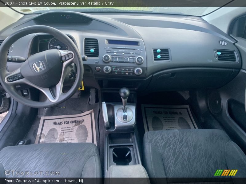 Alabaster Silver Metallic / Gray 2007 Honda Civic EX Coupe