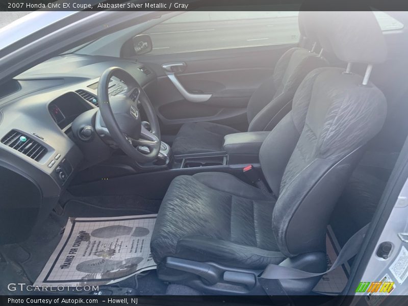 Alabaster Silver Metallic / Gray 2007 Honda Civic EX Coupe