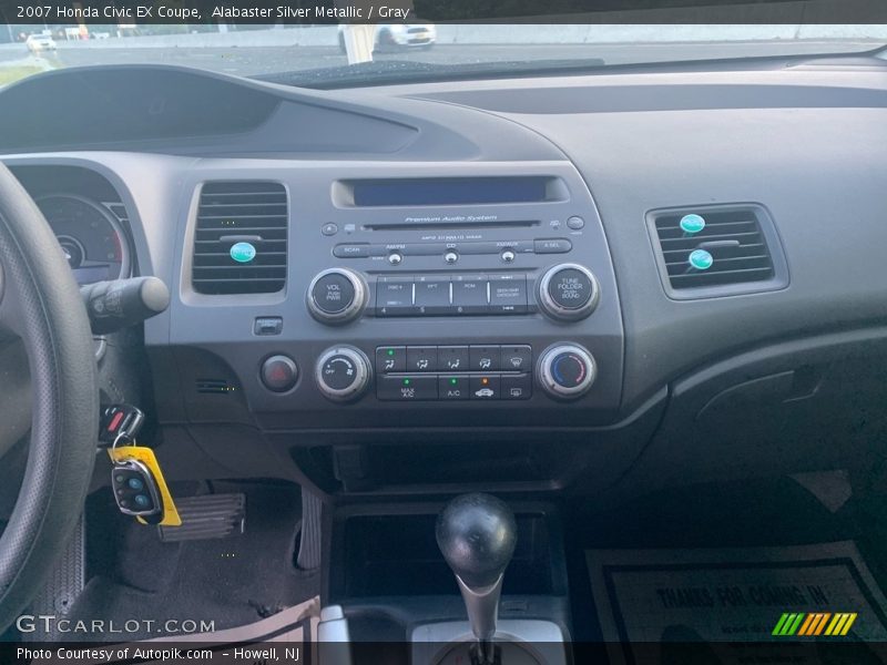 Alabaster Silver Metallic / Gray 2007 Honda Civic EX Coupe