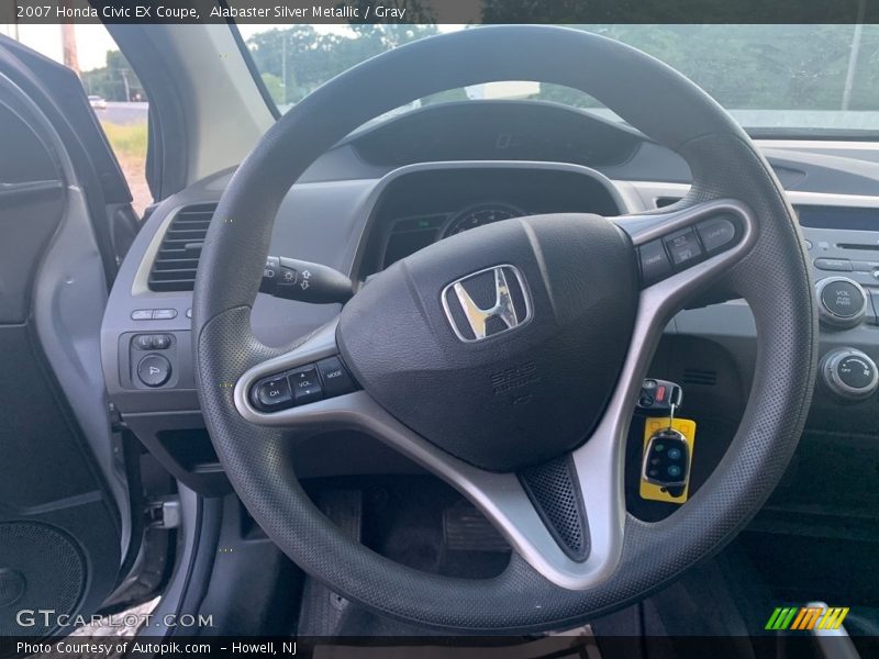 Alabaster Silver Metallic / Gray 2007 Honda Civic EX Coupe