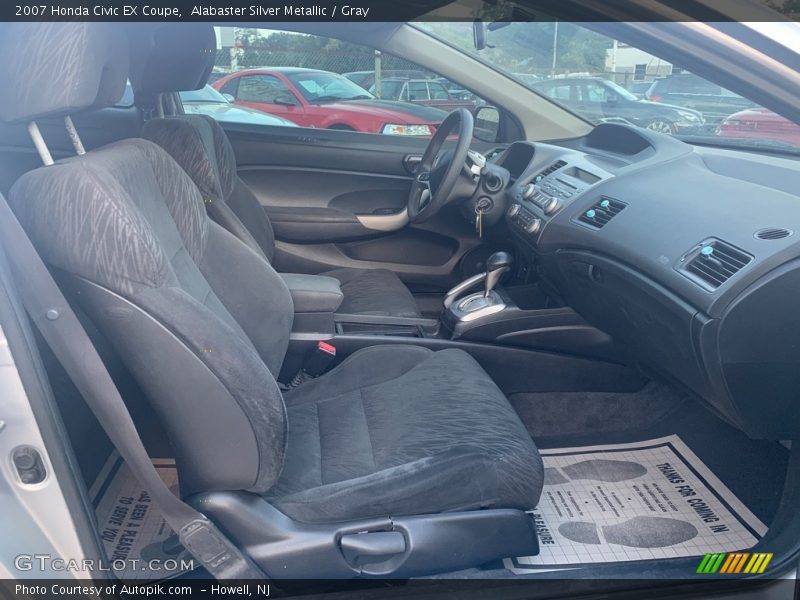 Alabaster Silver Metallic / Gray 2007 Honda Civic EX Coupe