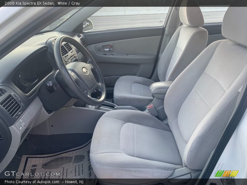 White / Gray 2008 Kia Spectra EX Sedan