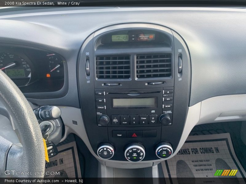 White / Gray 2008 Kia Spectra EX Sedan